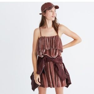 Madewell crushed velvet cami